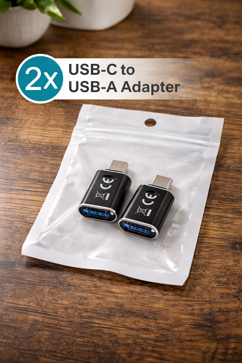 2x USB-C to USB-A Adapter USB 3.0 Type C Male to USB Female Converter Fast Data UK