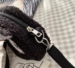 Cute Plush Bunny Crossbody Bag – Fluffy Mini Shoulder Bag for Women & Girls